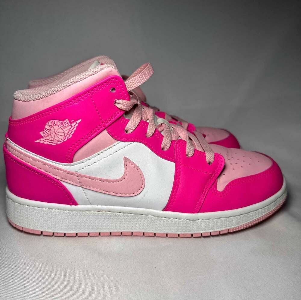 Size 6 - Nike Air Jordan 1 Mid GS Fierce Pink Men's Shoes